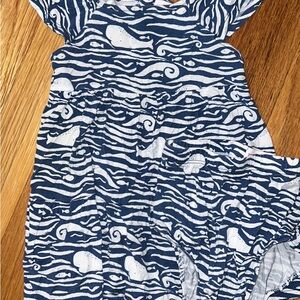 Magnetic Me Blue and White Whale Print Dress